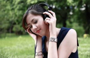 listening to music